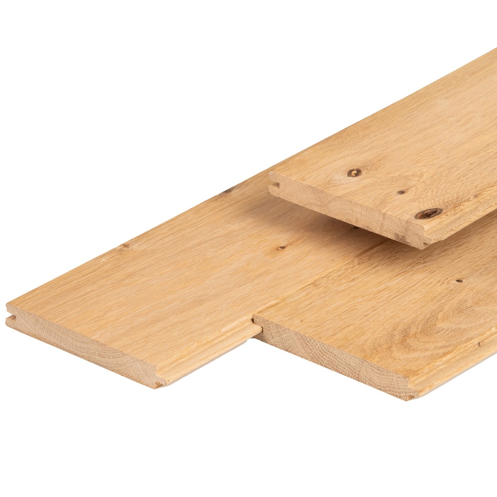 [HK001470] Eiken dakbeschot 1,8 x 13,0 gedroogd, geschaafd (250 cm)