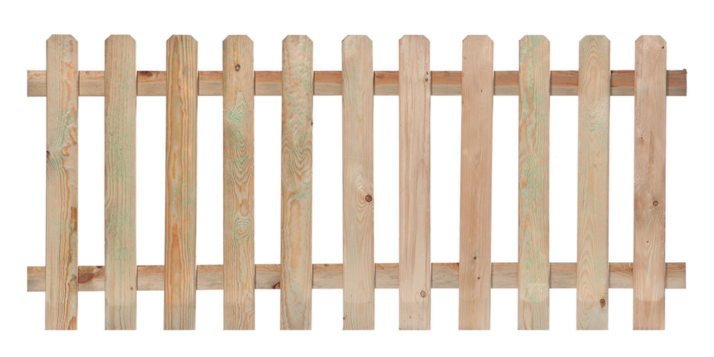 [HK001595] Tuinhek grenen groen geïmpregneerd recht (60 cm)