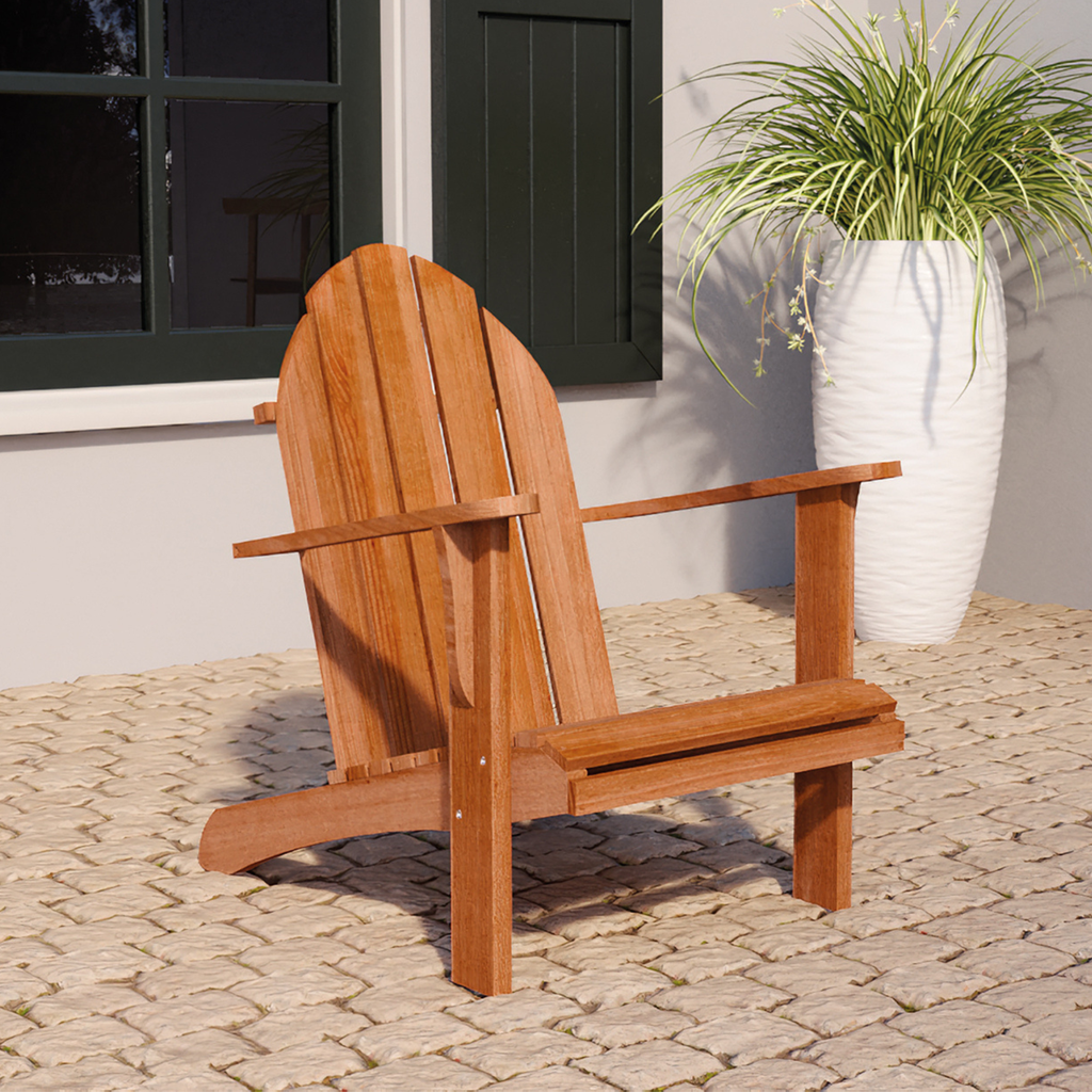 [HK001686] Hardhouten stoel Relax