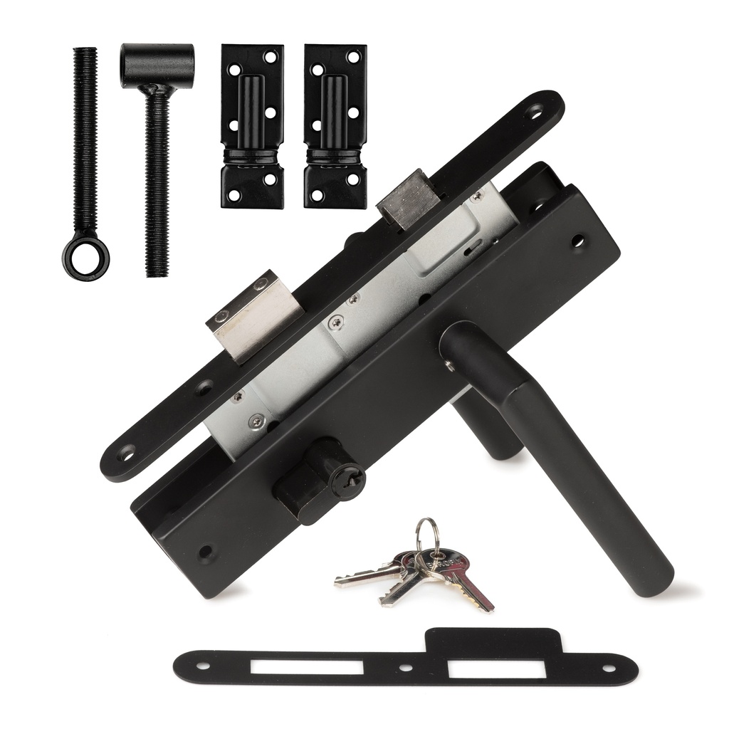 [HK001712] Luxe inbouwslotset privacy deuren RVS veiligheidsslot (zwart)