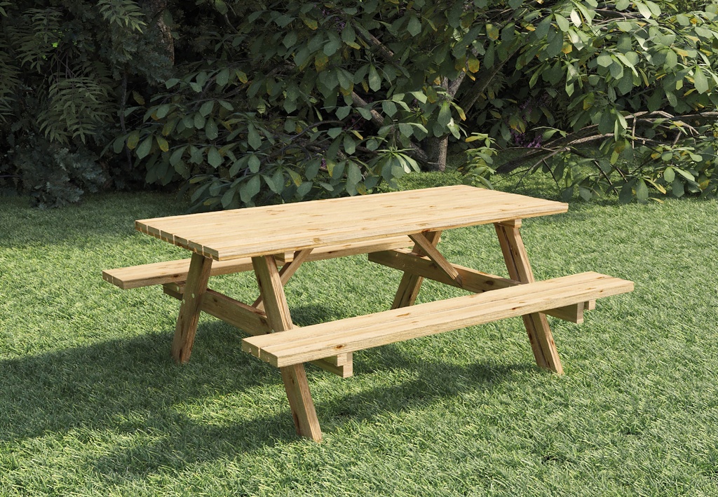 [HK001733] Picknicktafel Basis 180 cm vuren gedroogd, groen geïmpregneerd