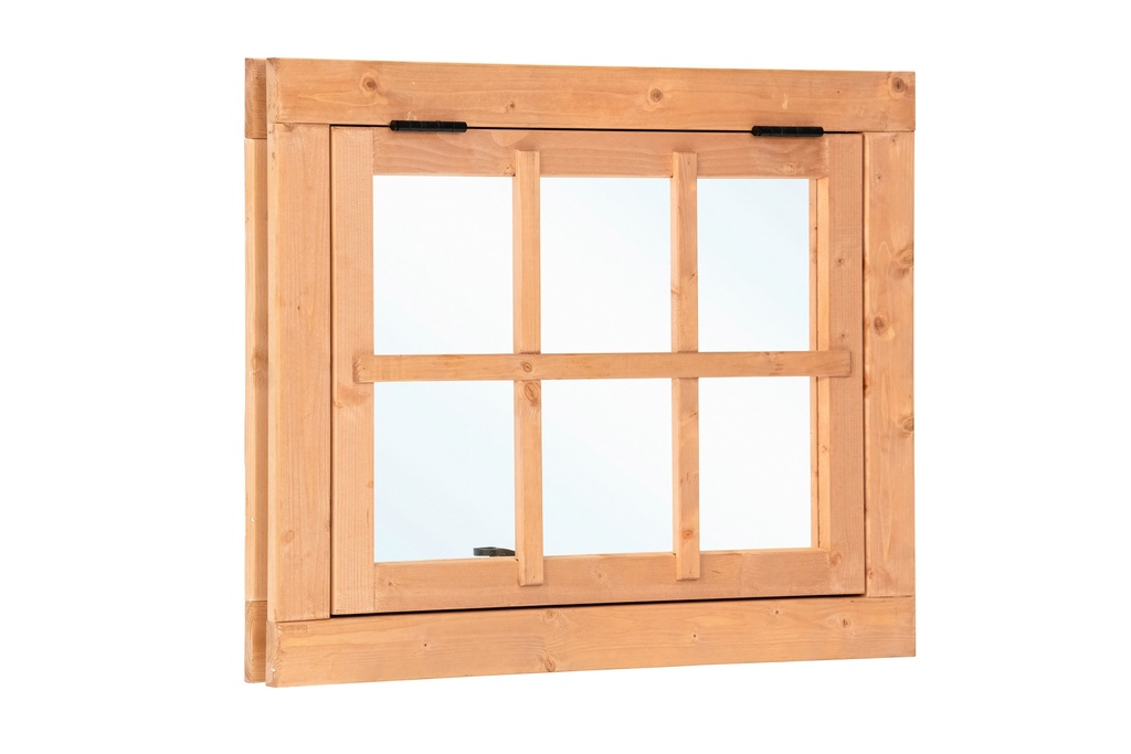 [HK001750] Red Class Wood uitzetraam, 6-ruits Uitzetraam B900 x H700 mm buitenmaat
