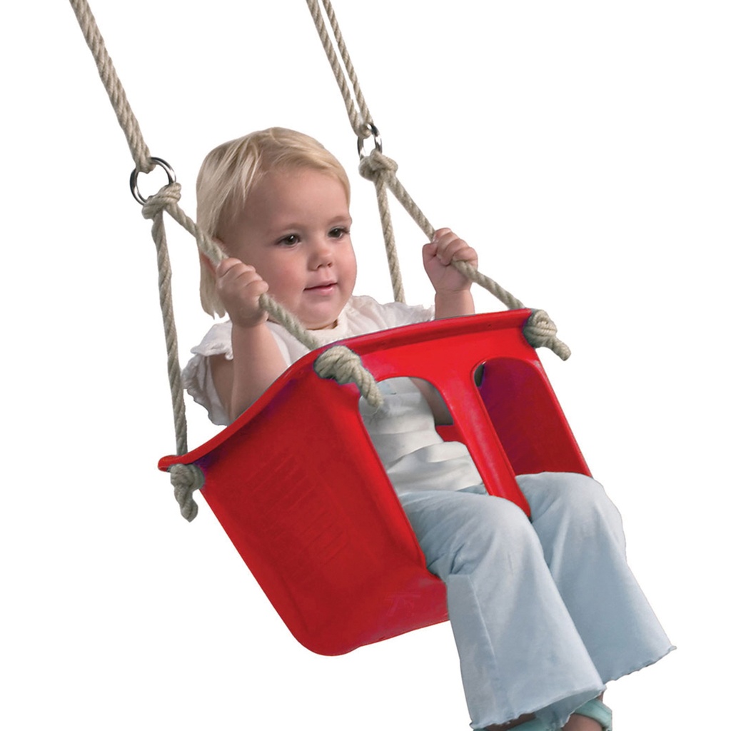 [HK001758] Speelgarnituur Babyschommel kunststof rood