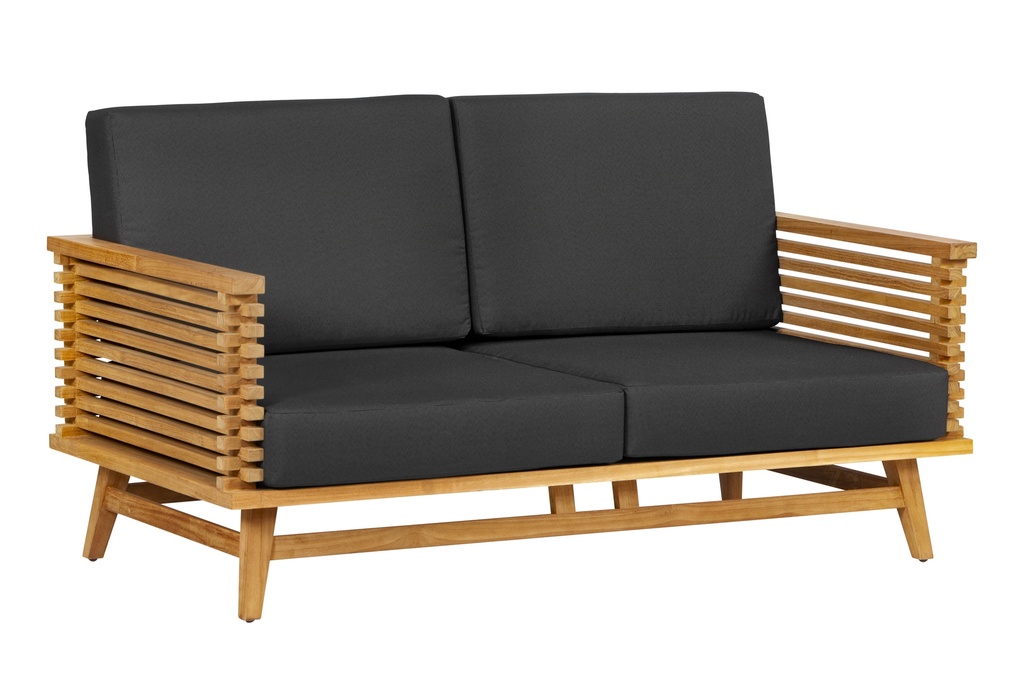 [HK001802] Teak loungeset Riverside 2-zits bank incl. kussens