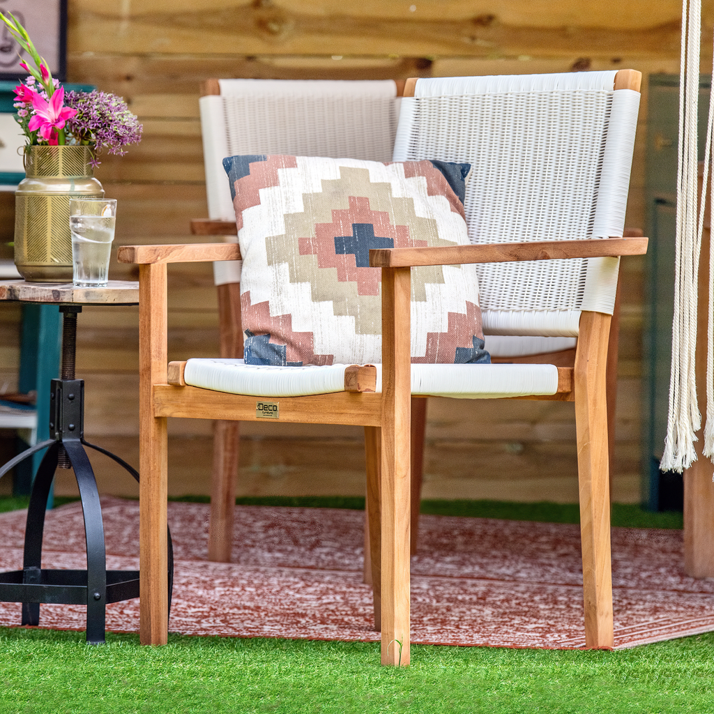 [HK001817] Teak tuinstoel Riau (set van 2 stoelen)