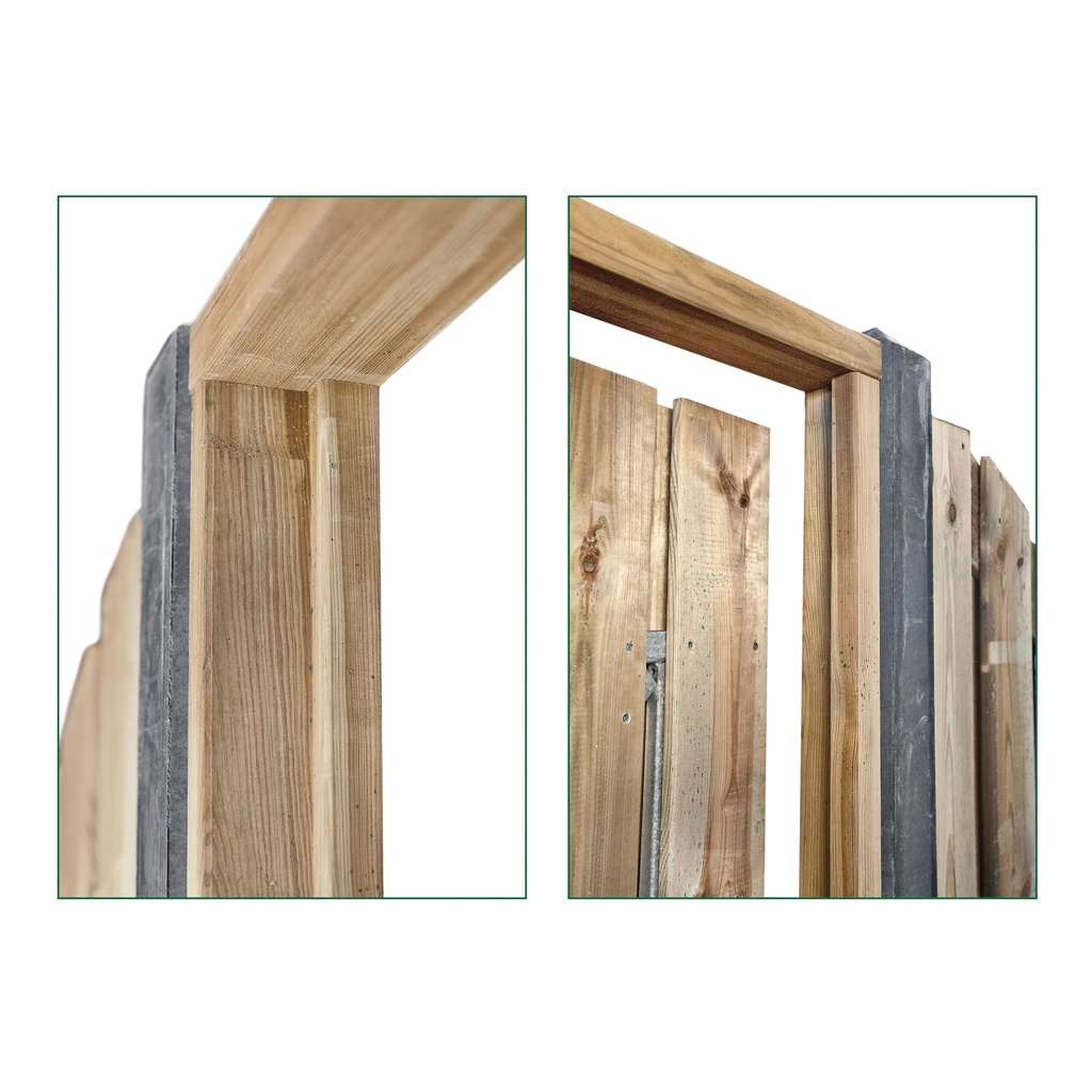 [HK001833] Tuindeurkozijn + aanslagligger grenen