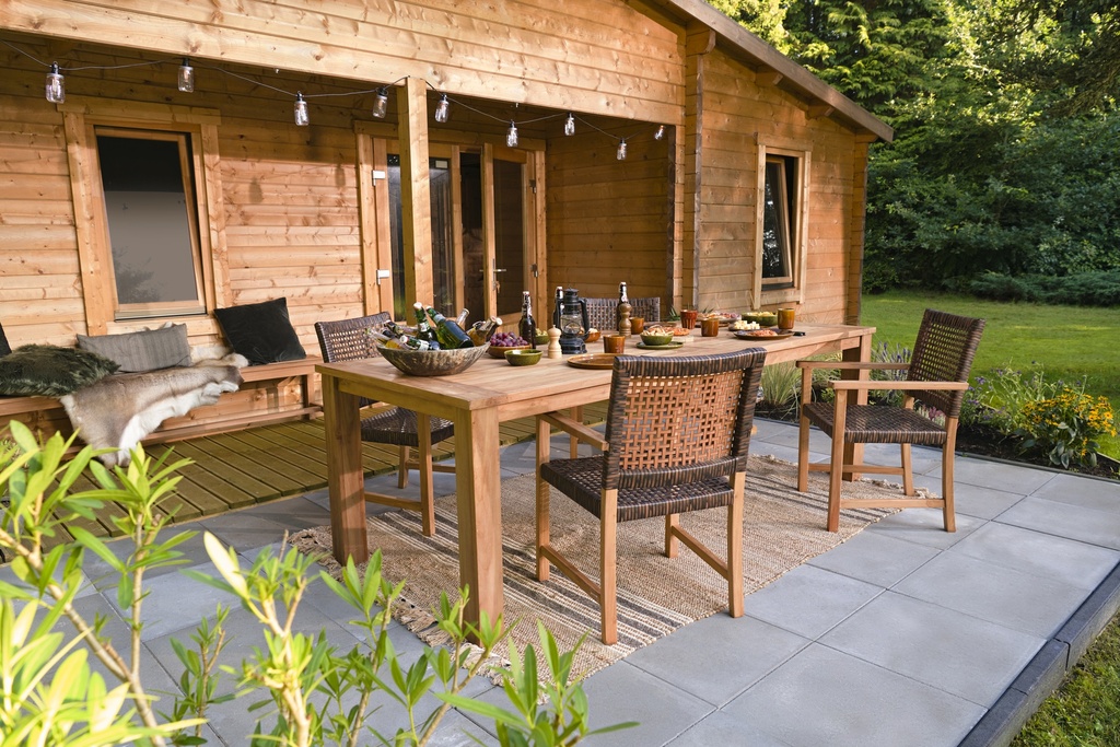 [HK001847] Tuintafel teak 250 x 100 cm solide modern